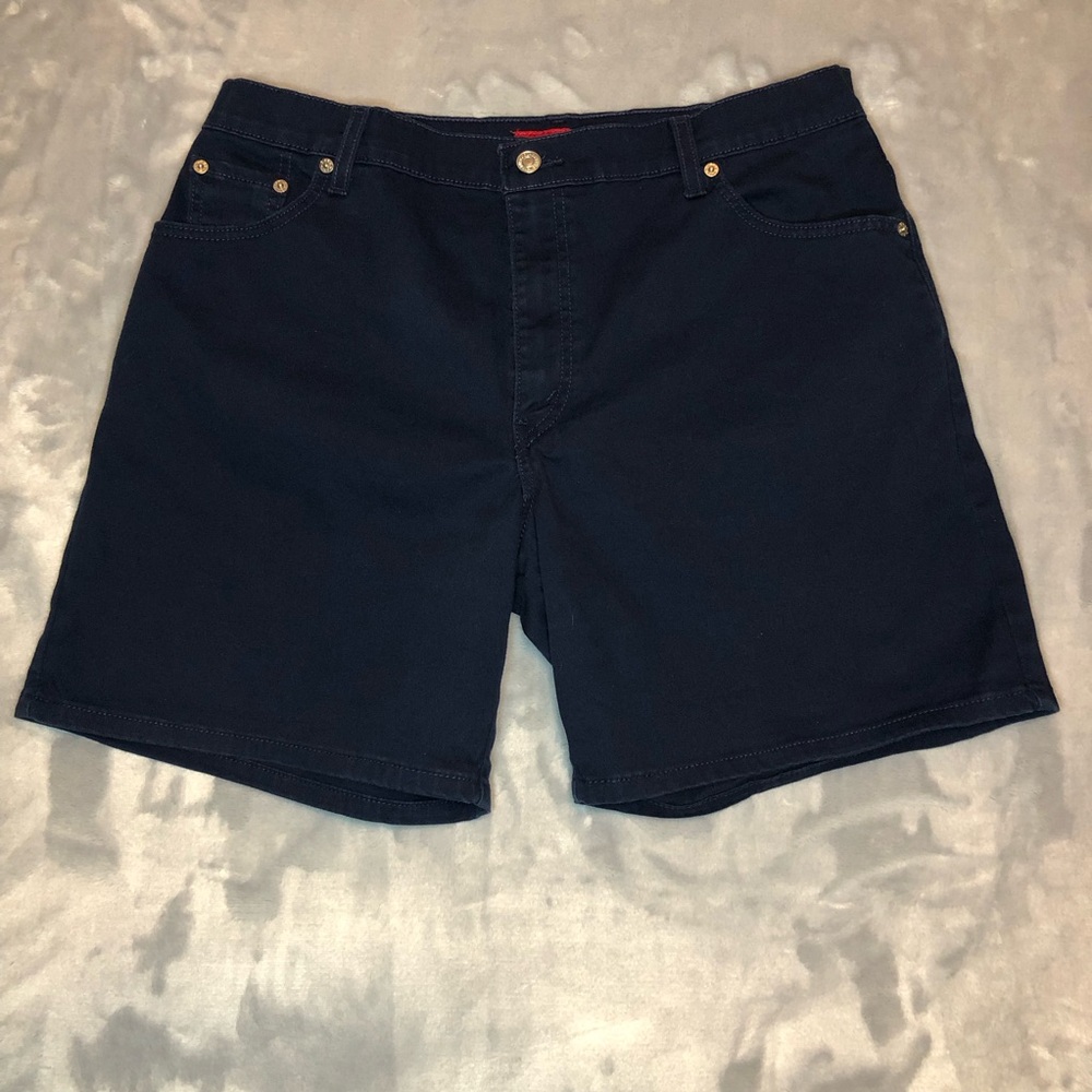 Levi's Classic Fit Stretch Jean Shorts, Dark Blue Size 16 - Picture 11 of 11